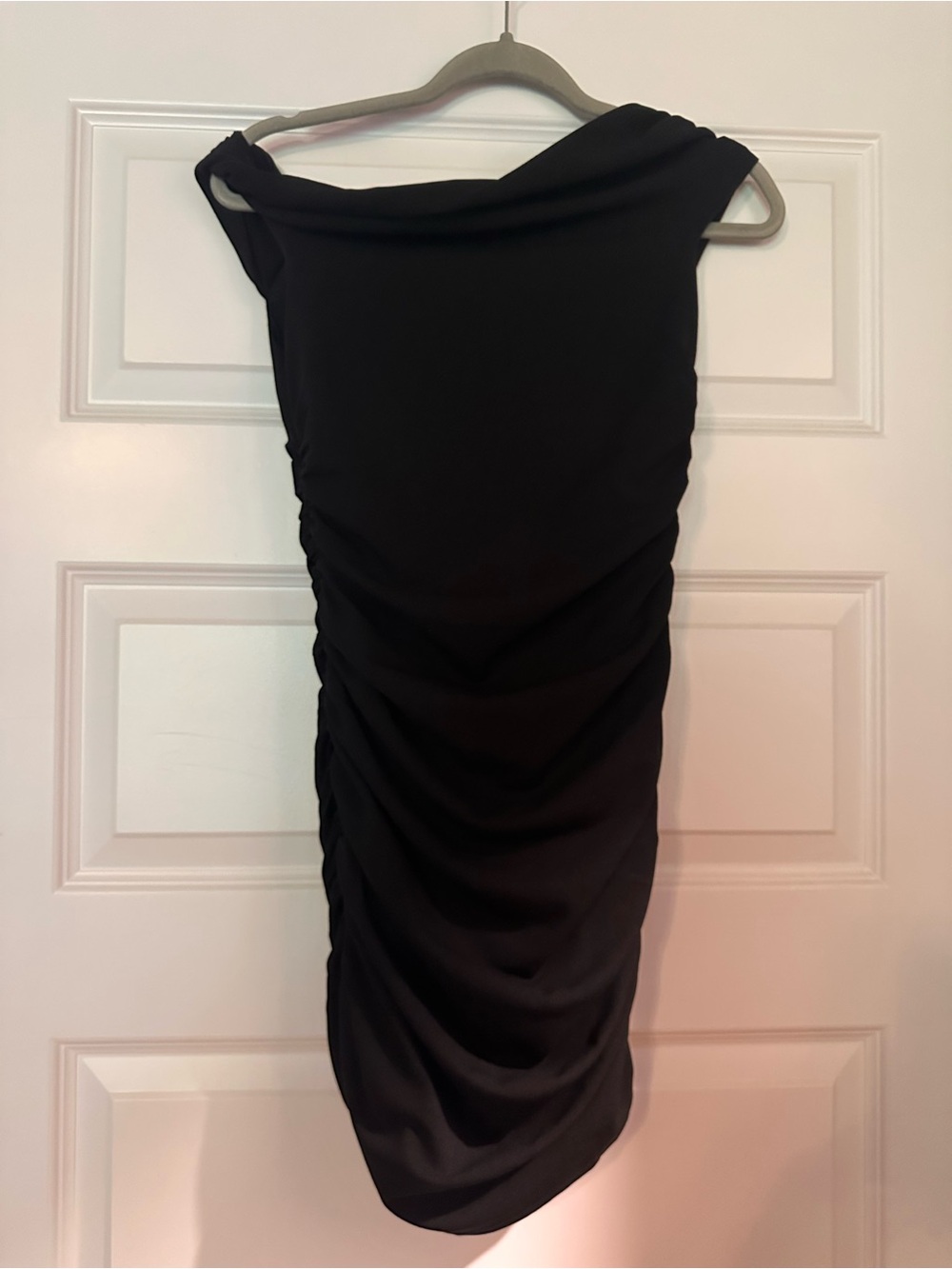 Abercrombie & Fitch Black Ruched Mini Dress